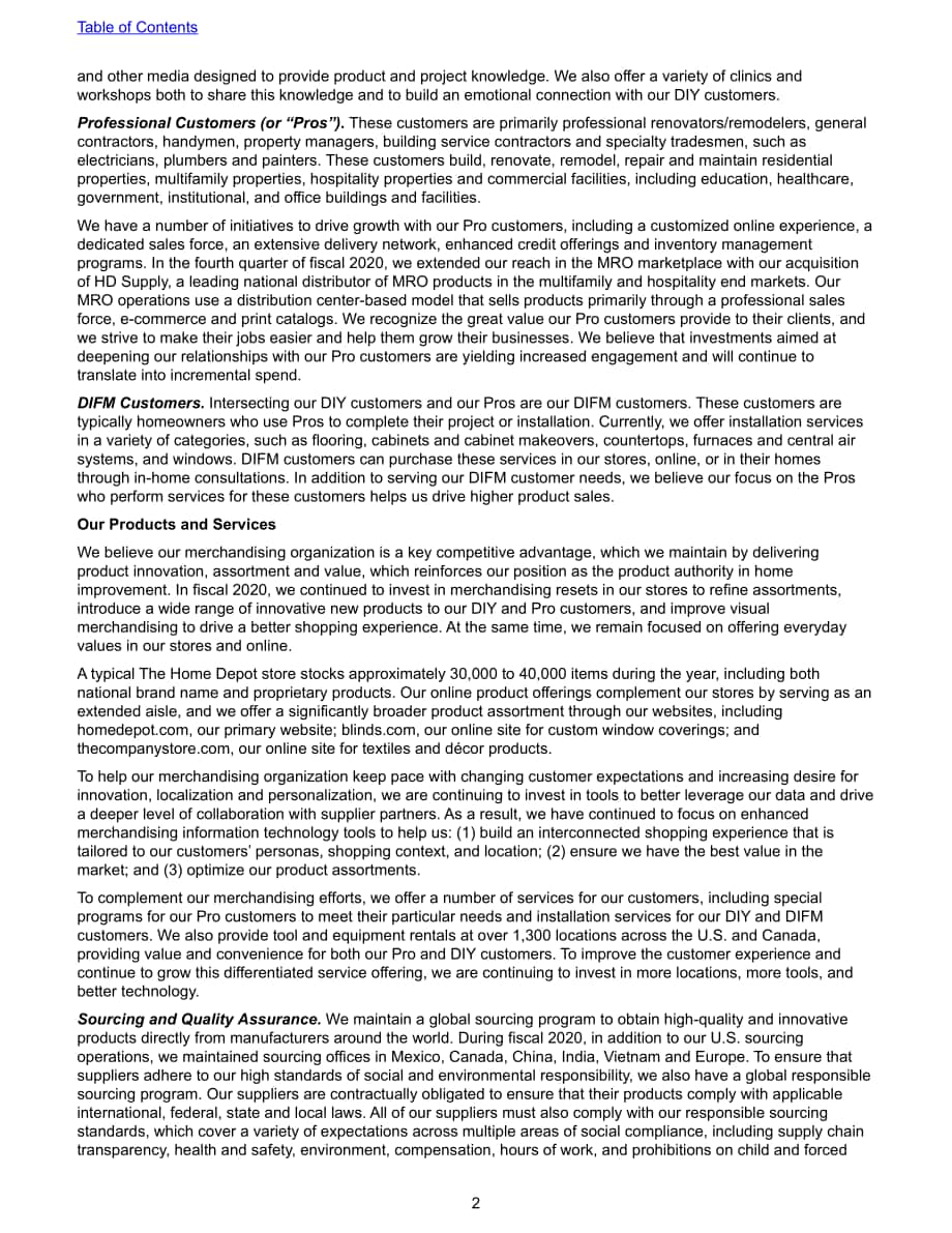 家得宝The Home Depot（HD）2020年年度报告（英文版）（92页）.pdf_第12页