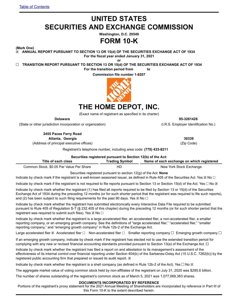 家得宝The Home Depot（HD）2020年年度报告（英文版）（92页）.pdf_第7页