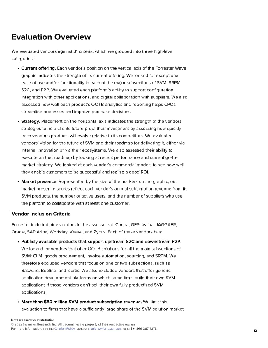 Forrester：Forrester Wave™-2022年第一季度供应商价值管理平台报告（英文版）（15页）.pdf_第12页