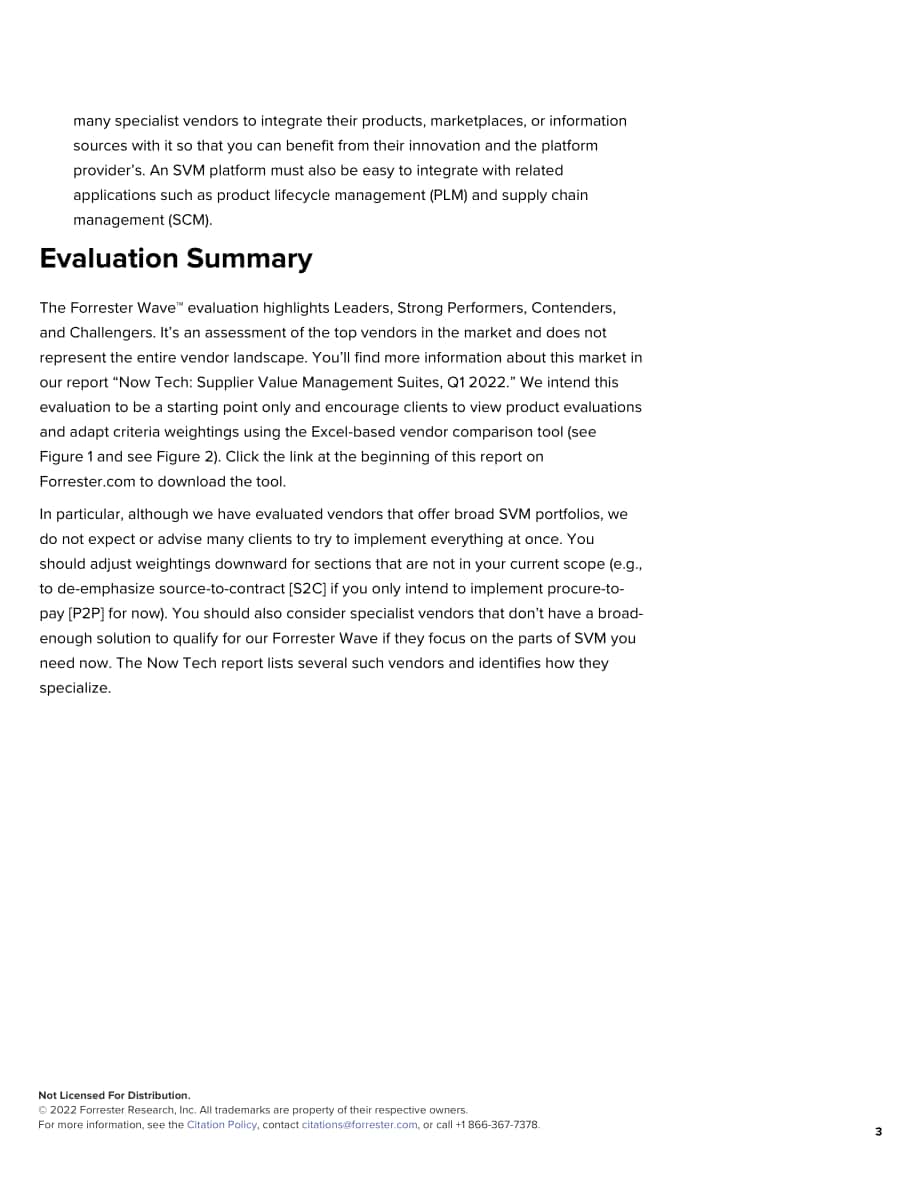 Forrester：Forrester Wave™-2022年第一季度供应商价值管理平台报告（英文版）（15页）.pdf_第3页