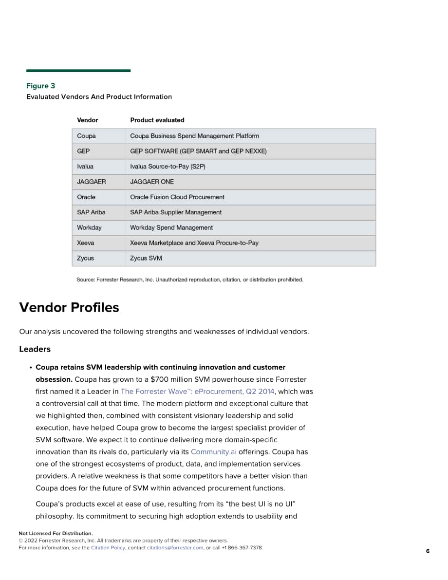 Forrester：Forrester Wave™-2022年第一季度供应商价值管理平台报告（英文版）（15页）.pdf_第6页