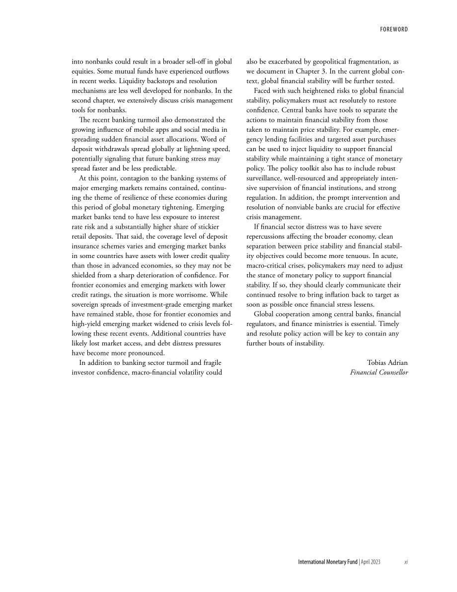 国际货币基金组织（IMF）：2023全球金融稳定报告（4月刊）（英文版）（页）.pdf_第13页